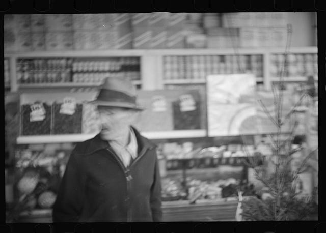 Photo:Reedsville West Virginia 1936 Man in Store Interior FSA