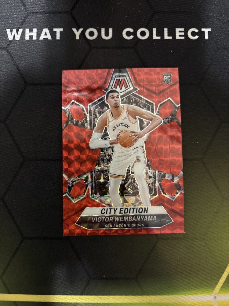 2023-24 Panini Mosaic Victor Wembanyama #282 Red Prizm City Edition Rookie RC