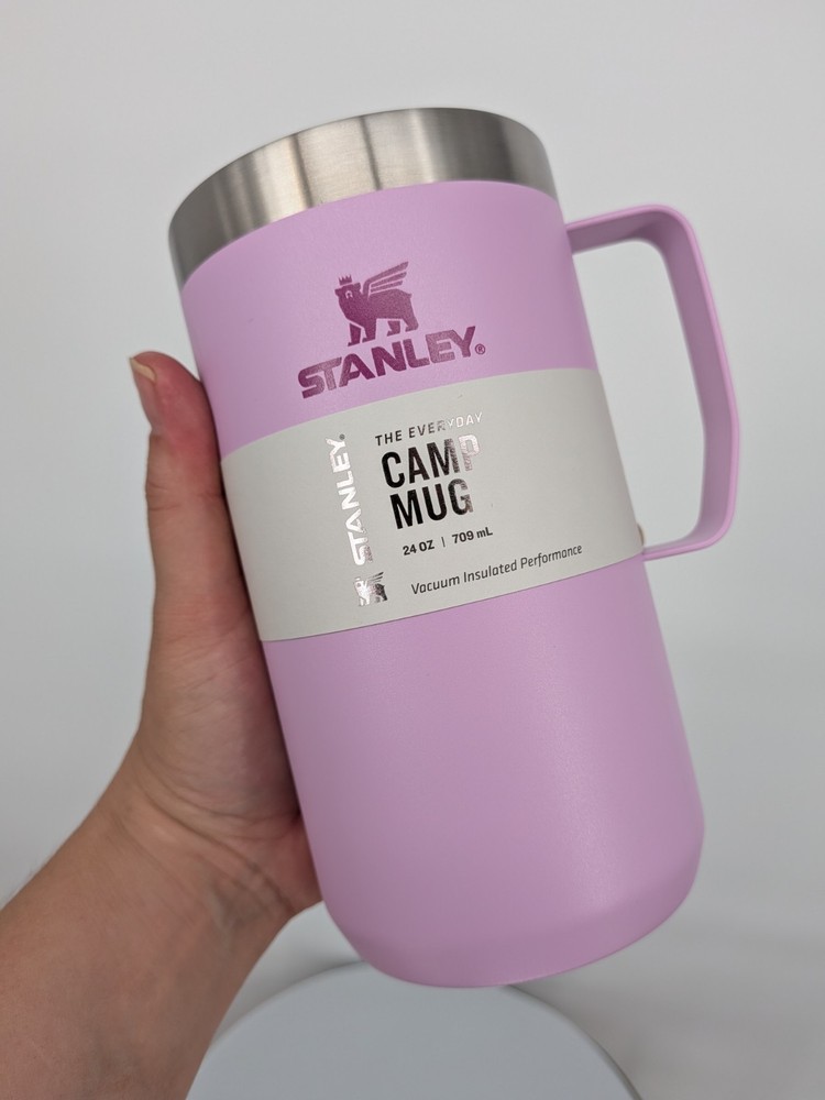 new STANLEY Stay Hot Camp Mug Cup Coffee ☕ cold/hot drinks  24 OZ soft orchid