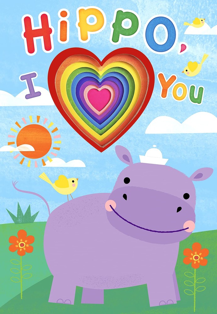 Hippo, I Heart You - Board Book - Kids Book with Cutouts - board book Little...