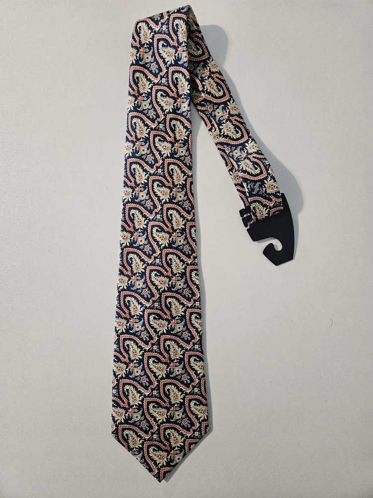 Polo Ralph Lauren Tie 100% Silk Handmade in USA Multi Colored Paisley Pattern