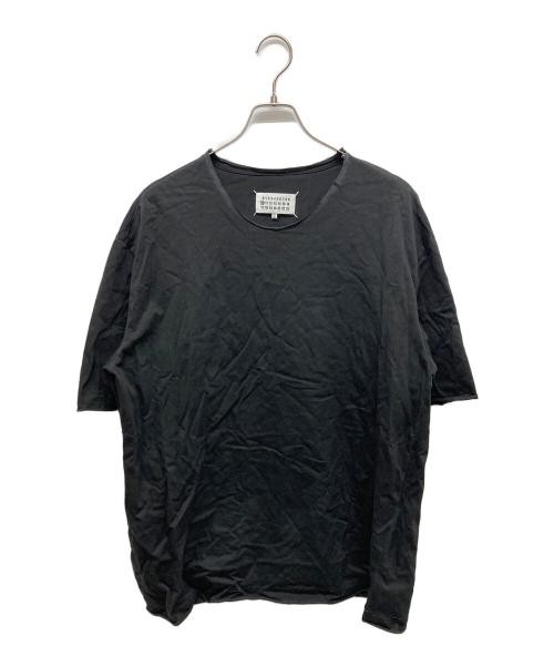 Weathered cotton crew neck S/S cut and sew