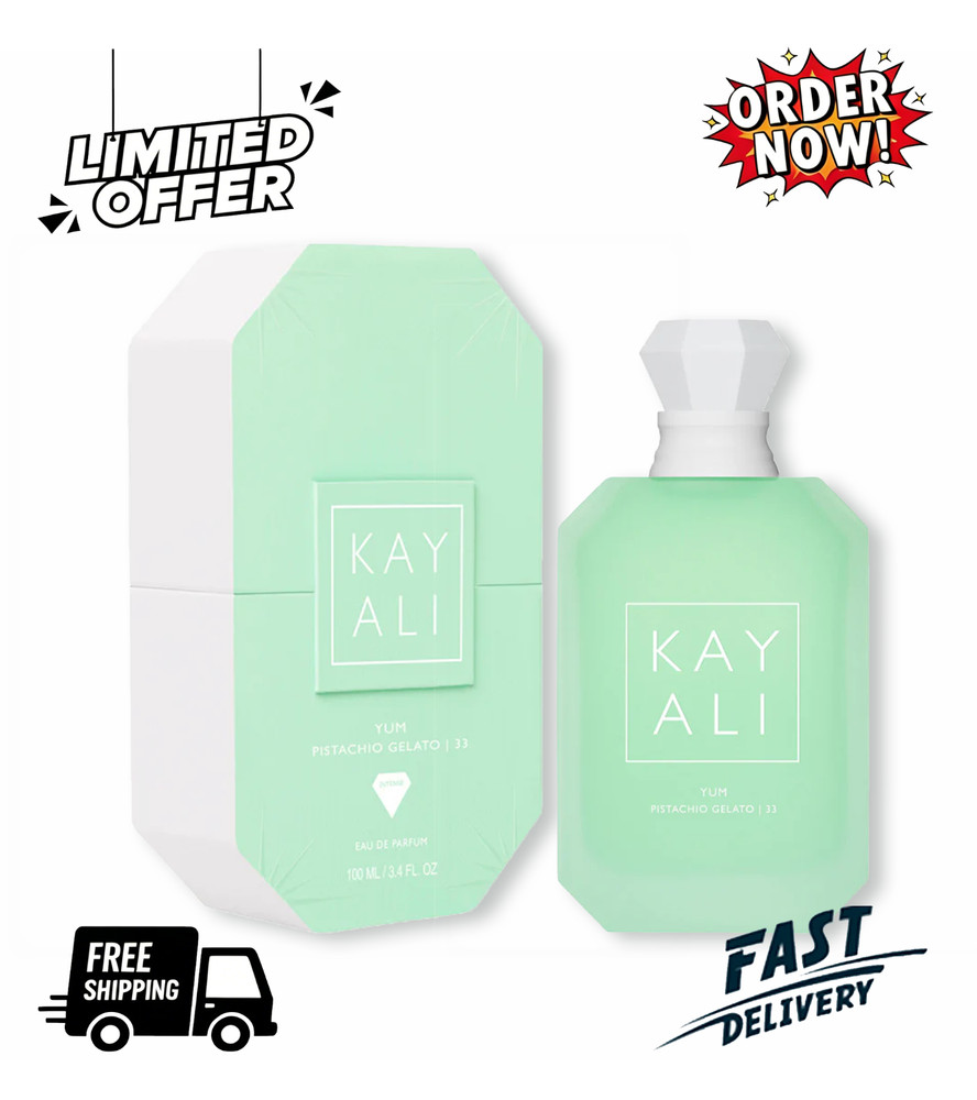 Kayali Yum Pistachio Gelato 33 For Unisex Perfume 100ml Spray New In Box