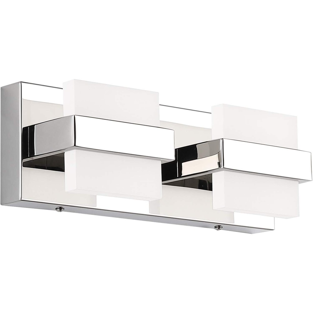 SOLFART 2 Lights Chrome Vanity Lights Bathroom Wall Light Fixture Over Mirror...