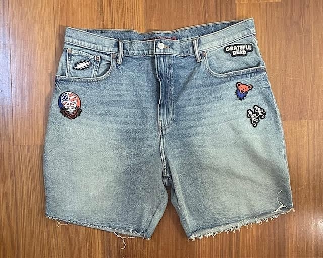 Grateful Dead X Lucky Brand Men's Loose Denim Jean Shorts, Size 40, New