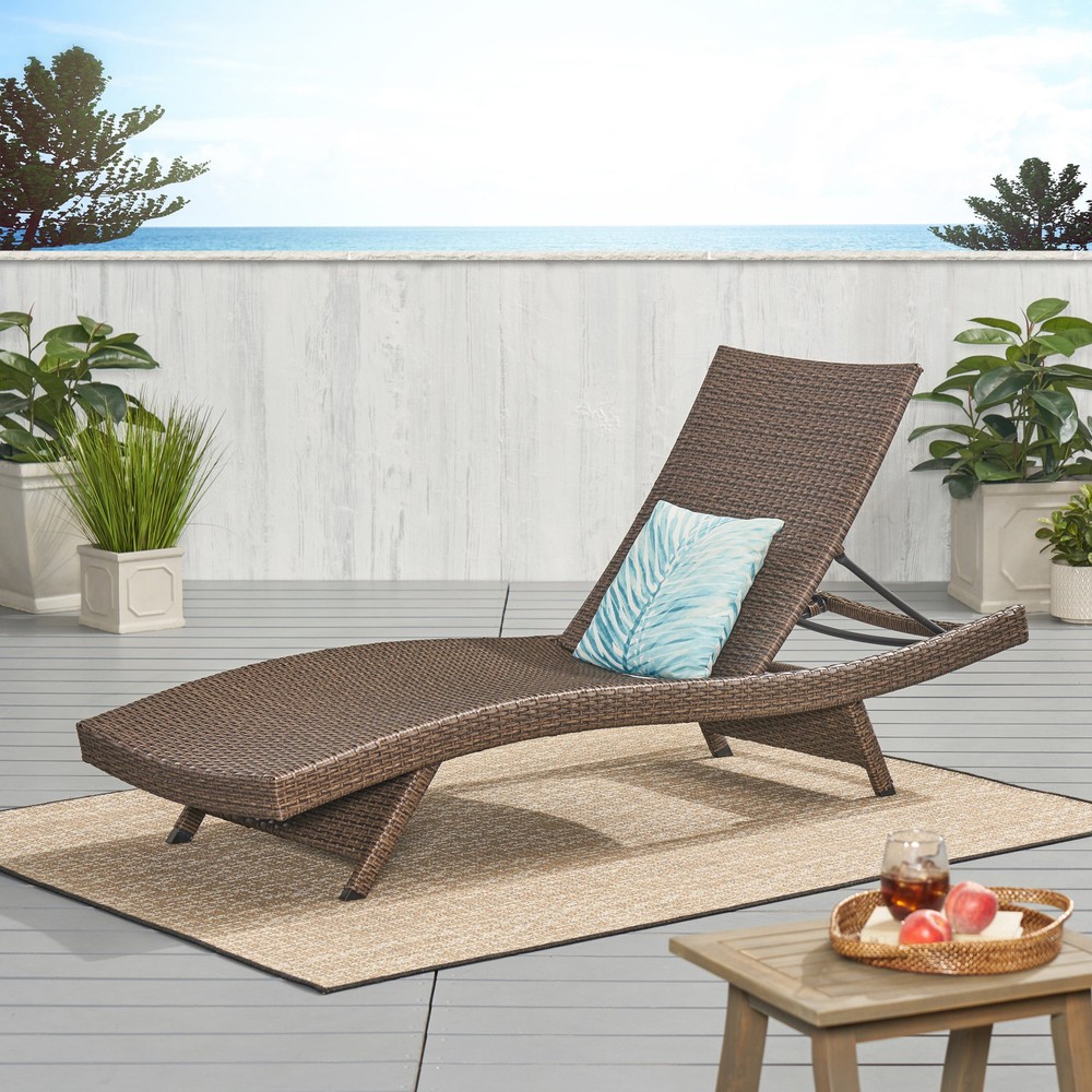 Salem PE Wicker Chaise Lounge for Stylish Patio Relaxation  