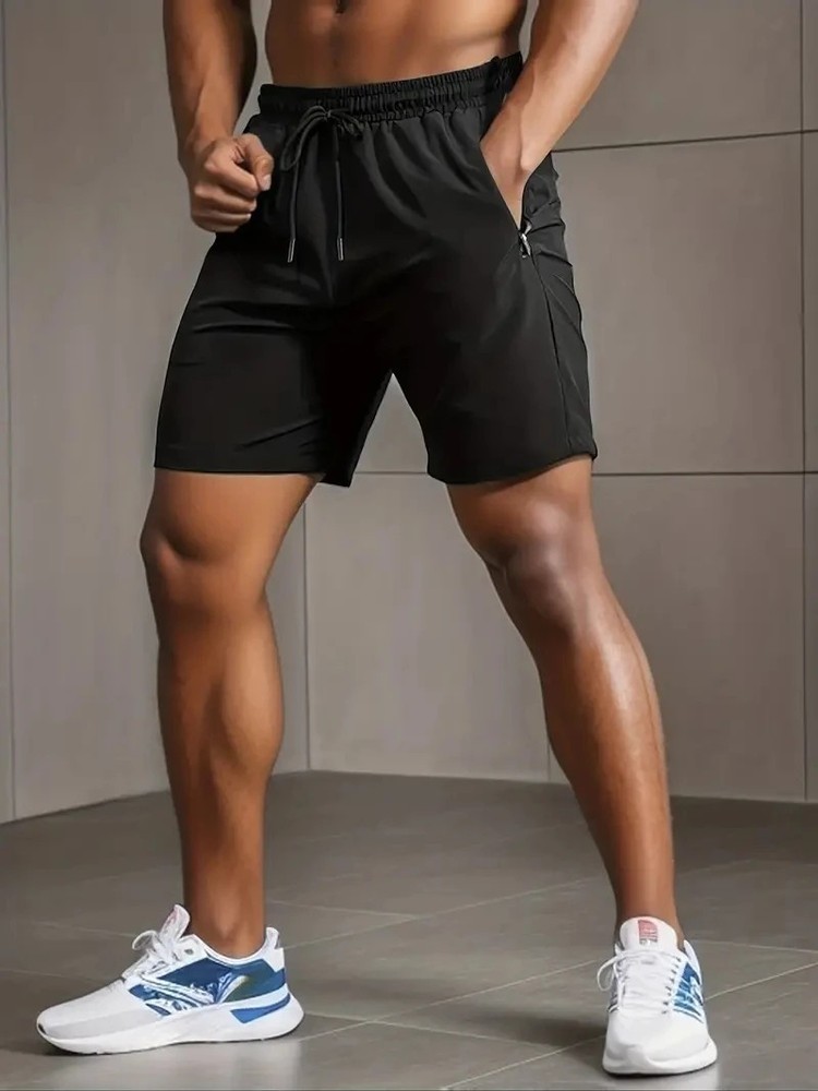 Men's Summer Gym Shorts, Breathable Quick-Drying, Elastic Waist Sports Shorts