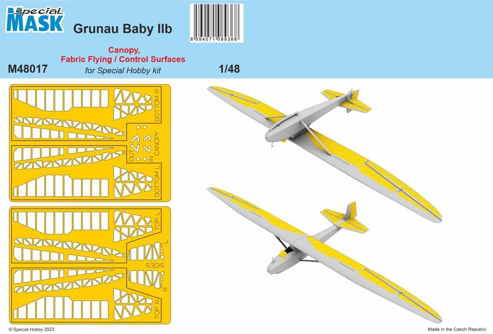 Special Hobby Models 1/48 GRUNAU BABY IIb Glider Paint Mask Set