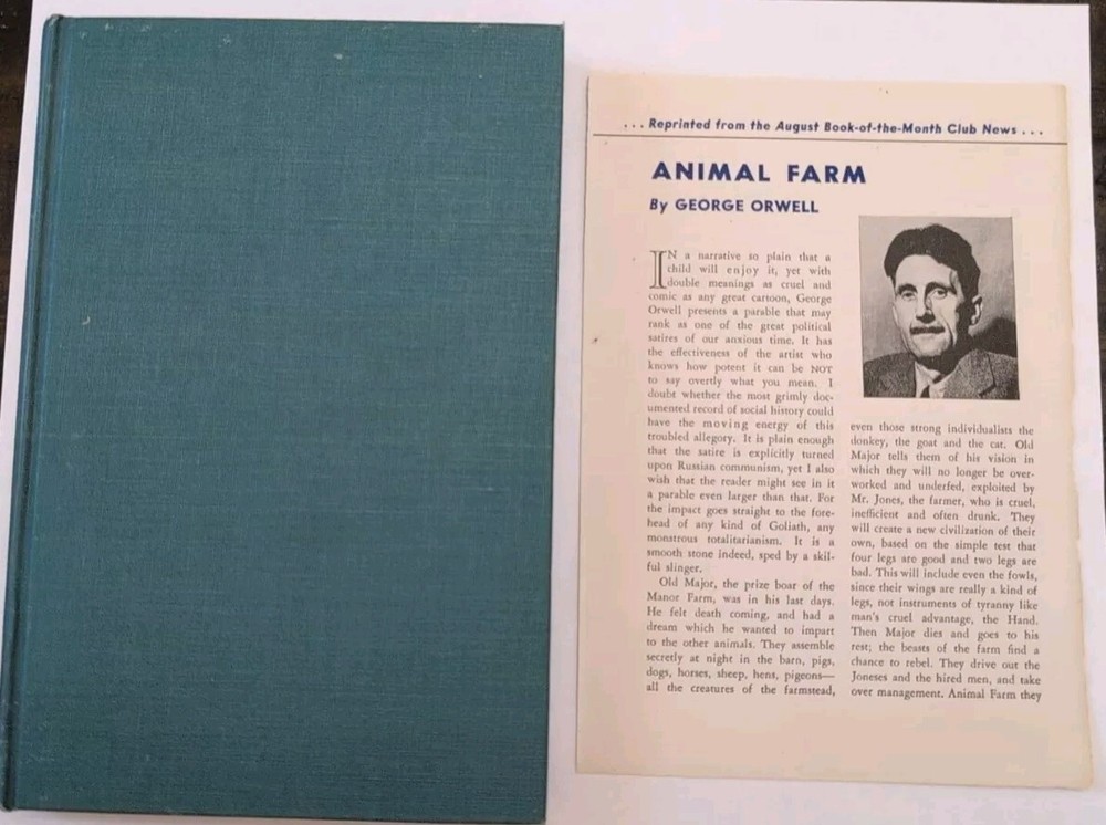 Animal Farm by George Orwell 1946  Hardcover Edition