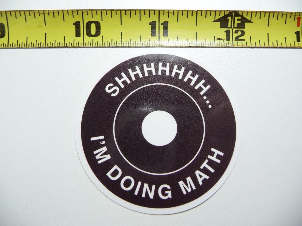 Shhh I'm Doing Math Gym Workout Weightlifting Decal Sticker