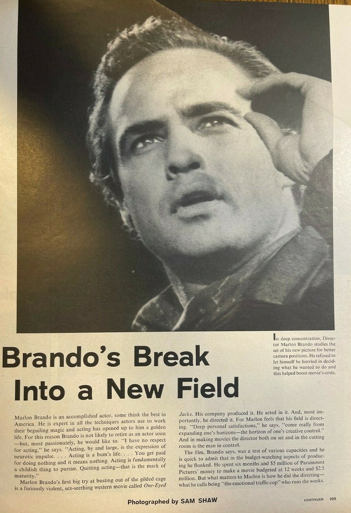 1960 Marlon Brando As A Producer illustrated