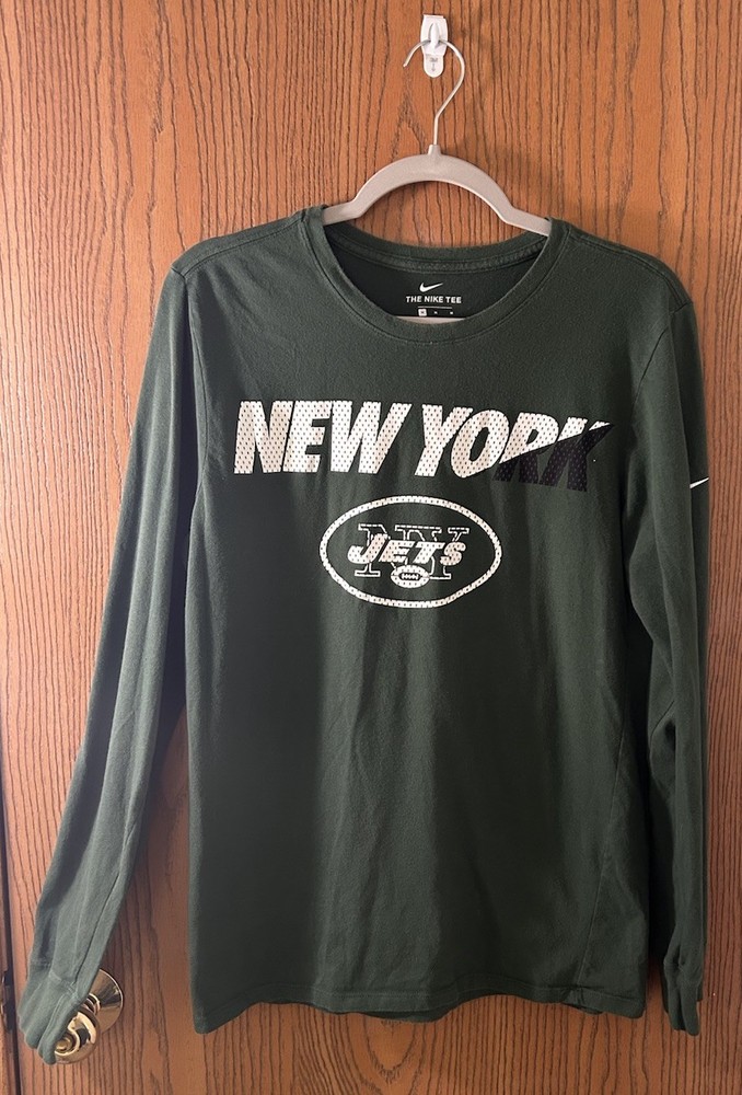 Nike Dri Fit New York Jets Green T-Shirt Size Medium NFL Athletic Cut