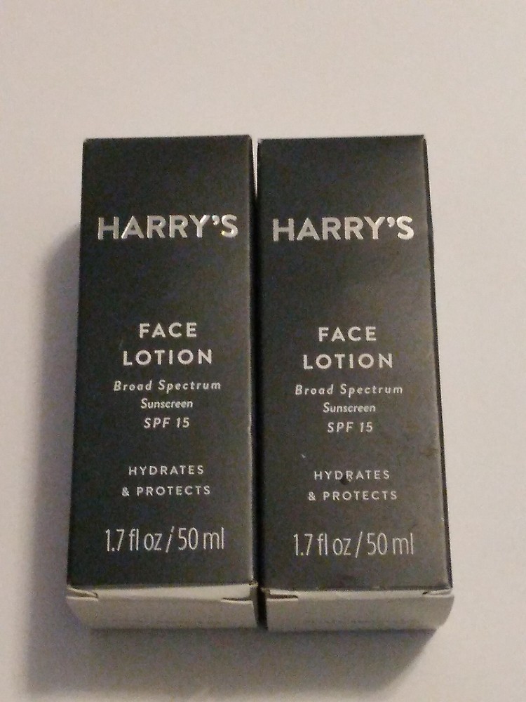 2 Pack Harry's Hydrating Face Lotion 1.7 oz Each - Moisturizing Skincare  