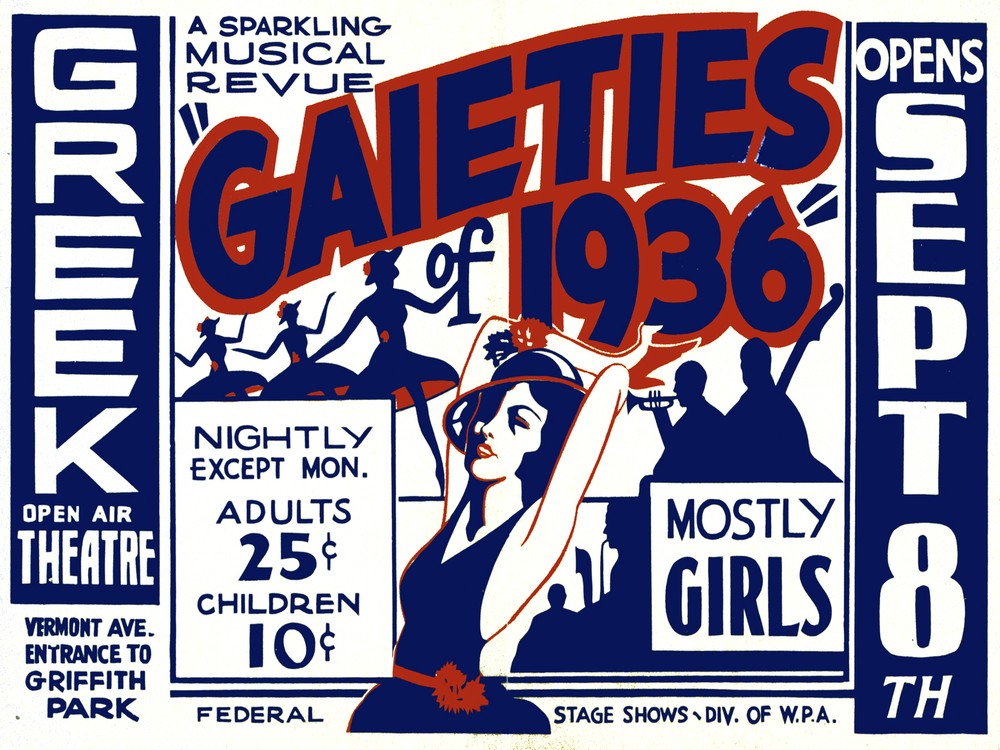 Gaieties Musical Revue of 1936 Decor Poster. Graphic Art. Interior Design. 2142