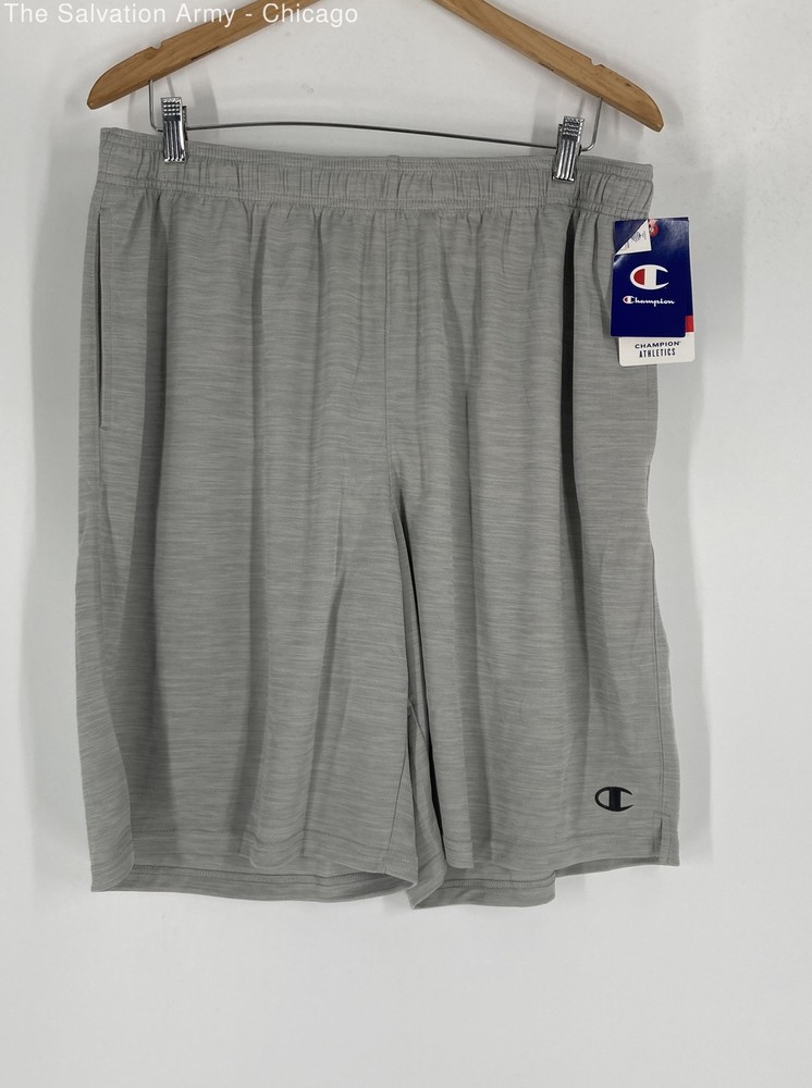 Champion Mens Gray Heather Elastic Waist Basketball Athletic Shorts Size 2XL