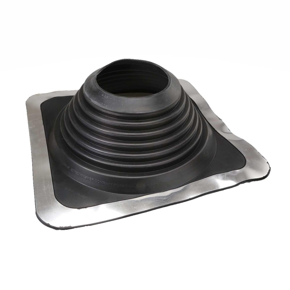 Fasteners Plus #8 Square EPDM Metal Roof Pipe Flashing Boot - Fits 6-3/4