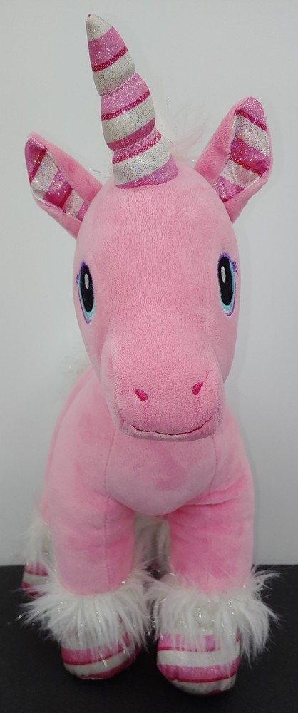 Pink Candy Cane Swirl Unicorn 15 Plush Stuffed Animal by Build-A-Bear