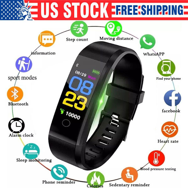 Fitness Smart Watch Activity Tracker Heart Rate For Women Men Oxygen Monitor lot