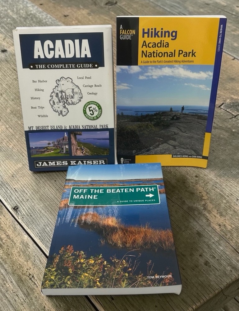 Acadia National Park Guide Books Lot Of 3 Photography, Hiking Maine Attractions-image