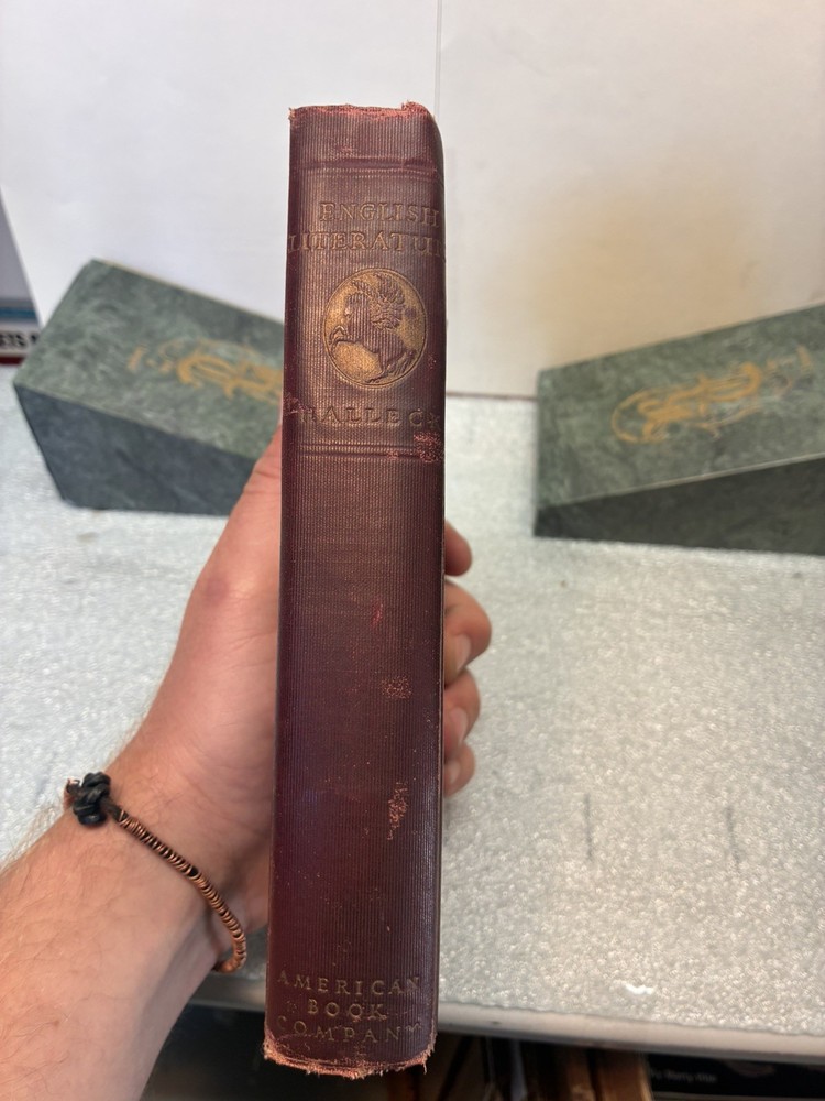 Rare 1913 Halleck's New English Literature Reuben Post Halleck Hardcover