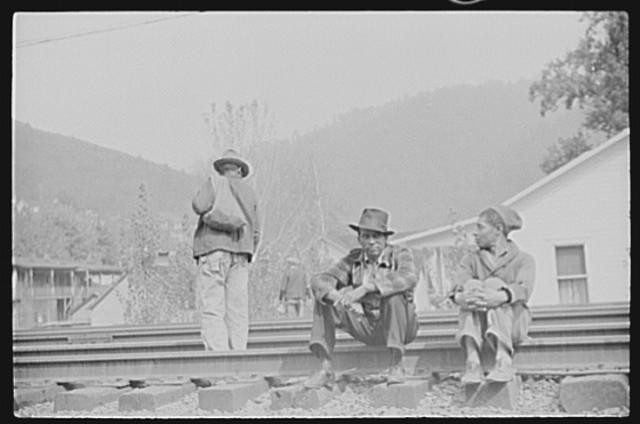 Photo:Davey West Virginia 1938 Mining Town Miners Sitting FSA Photo