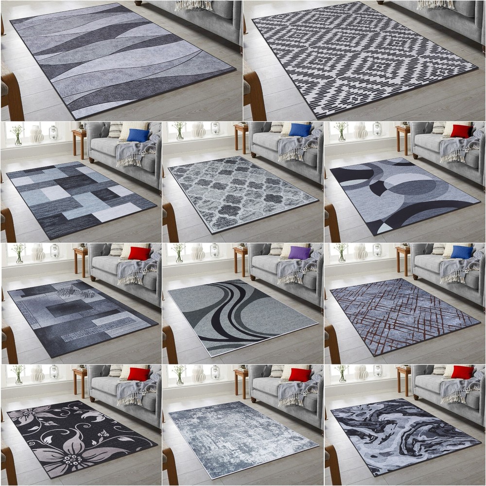 Abstract Low Pile Rugs for Living Room Bedroom Kids Room Hallway Runner-image