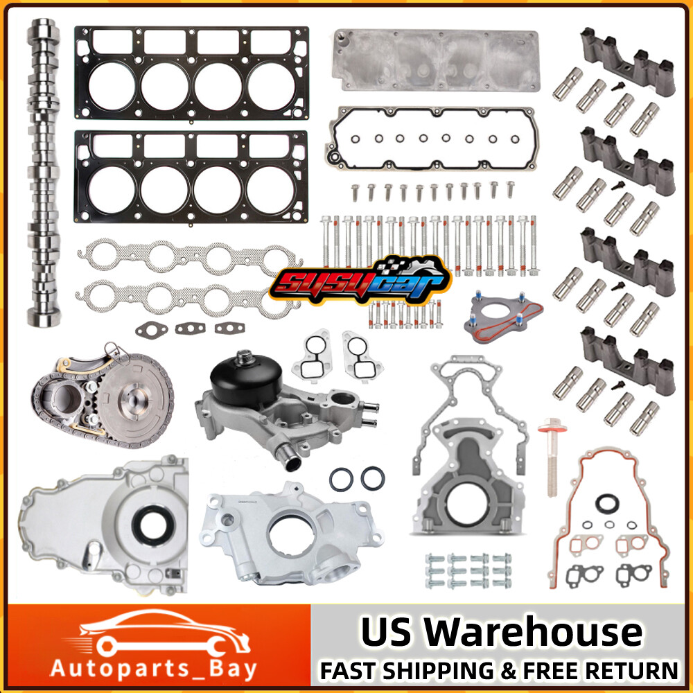 NON AFM DOD Camshaft Lifter Kit with Valley Cover Fits 07-13 Chevy GM Truck 5.3L