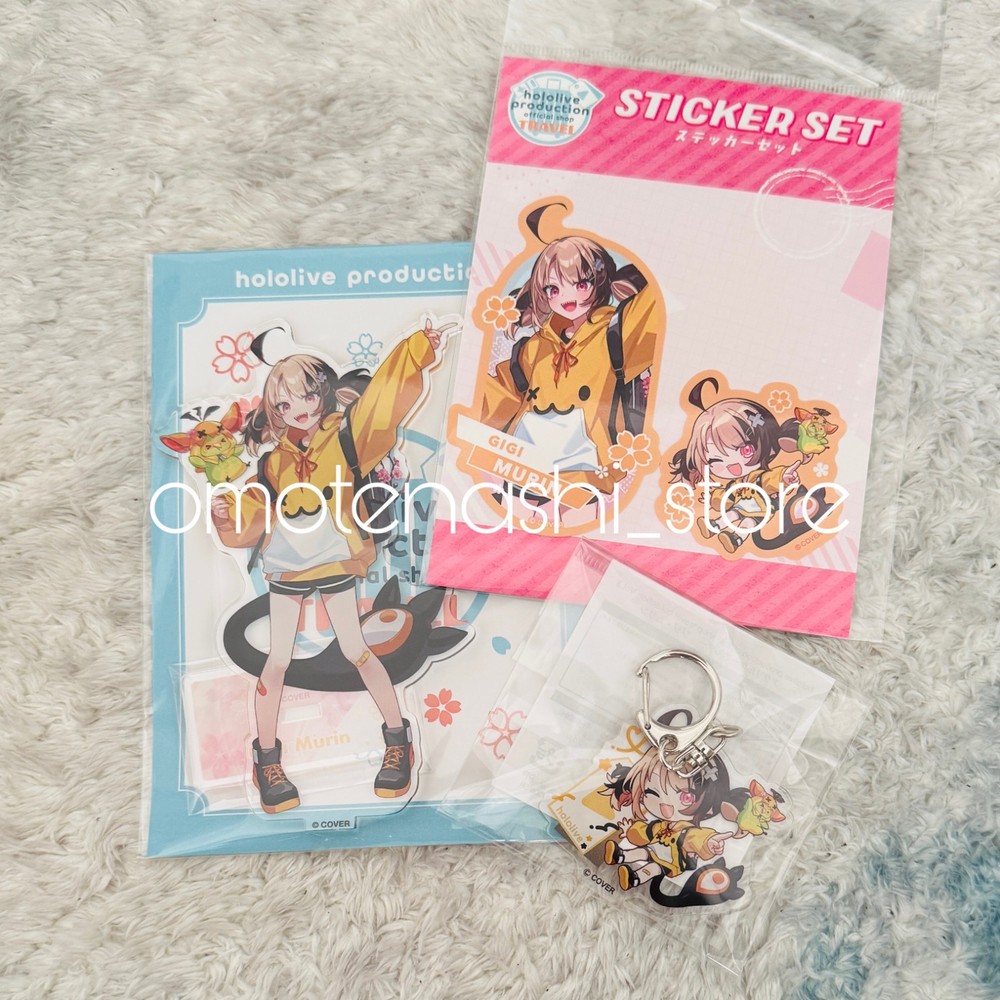 Hololive Travel Gigi Murin Acrylic Stand Figure Keychain Sticker Set of 3 2026