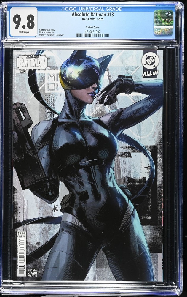 Absolute Batman 13 CGC 9.8 Artgerm Variant Cover First Print