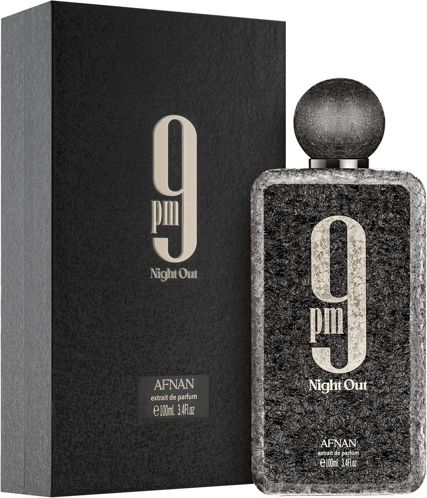 Afnan Unisex 9 PM Night Out Extrait de Parfum Spray 3.4 oz Fragrances