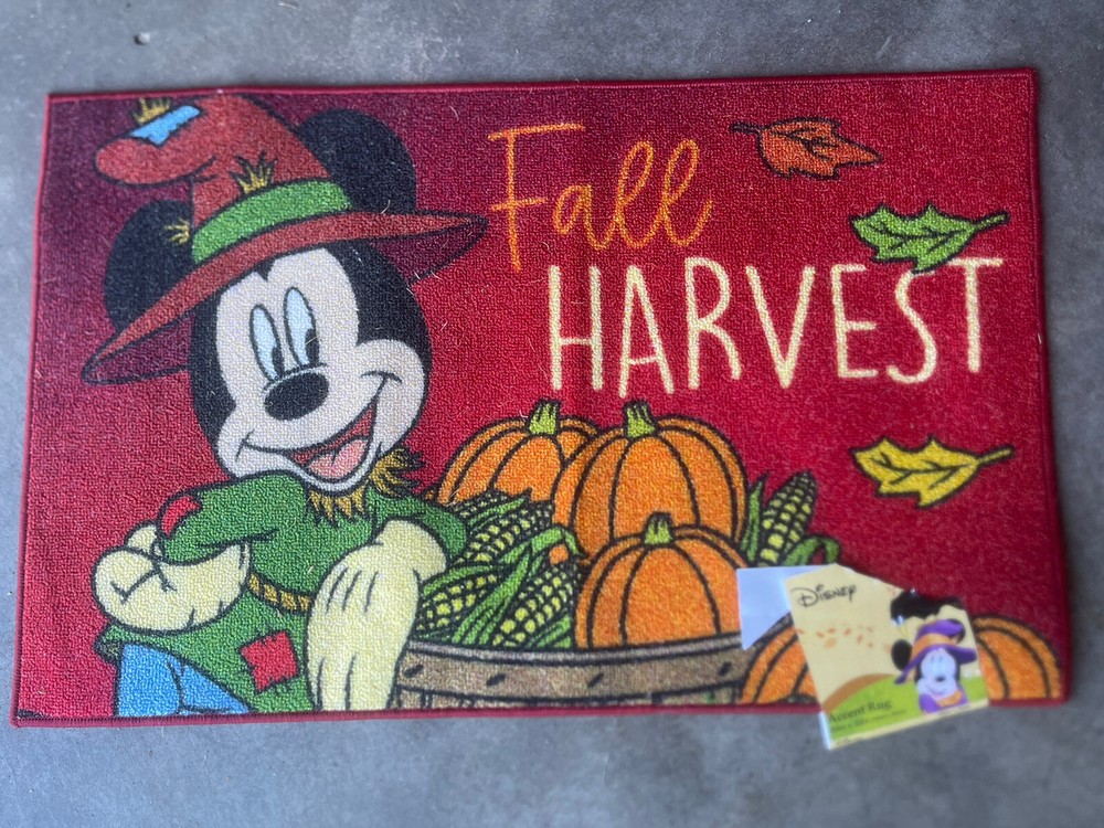 Disney Mickey Mouse Fall Harvest 20x32 Inch Accent Rug