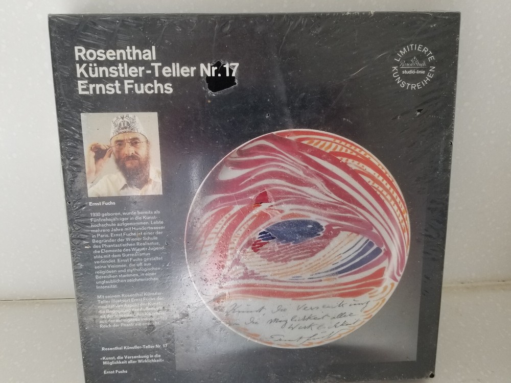 Ernst Fuchs Rosenthal Kunstler-Teller Plate Nr. 17 Limited Edition 1715/5000 NEW