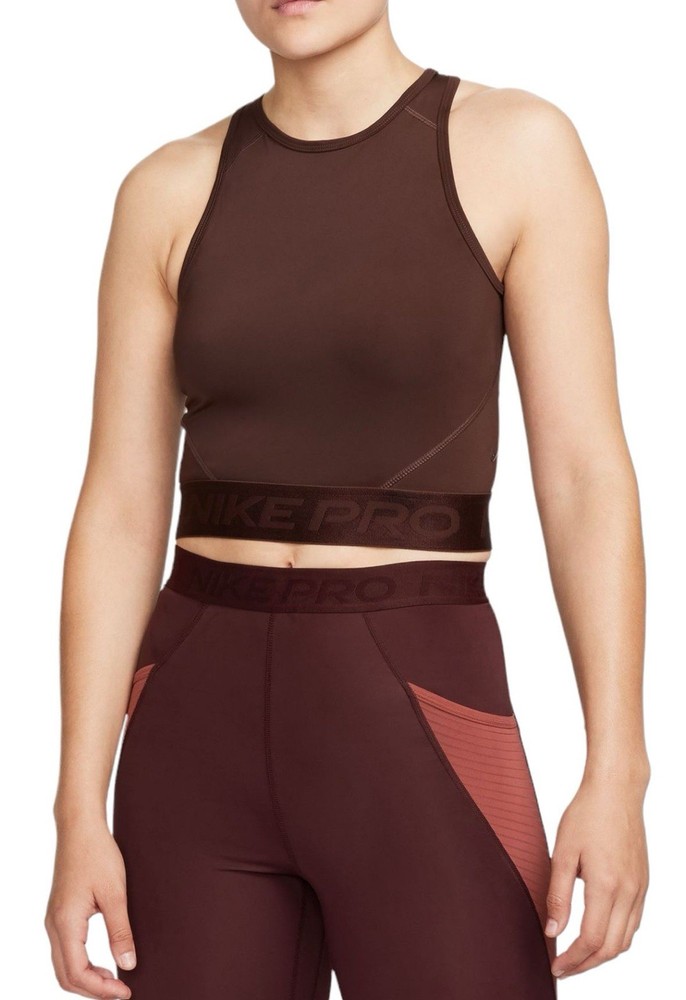 Nike Pro Dri-Fit Tight Sleeveless Active Crop Top Brown FQ7934-227 Men’s Size XS