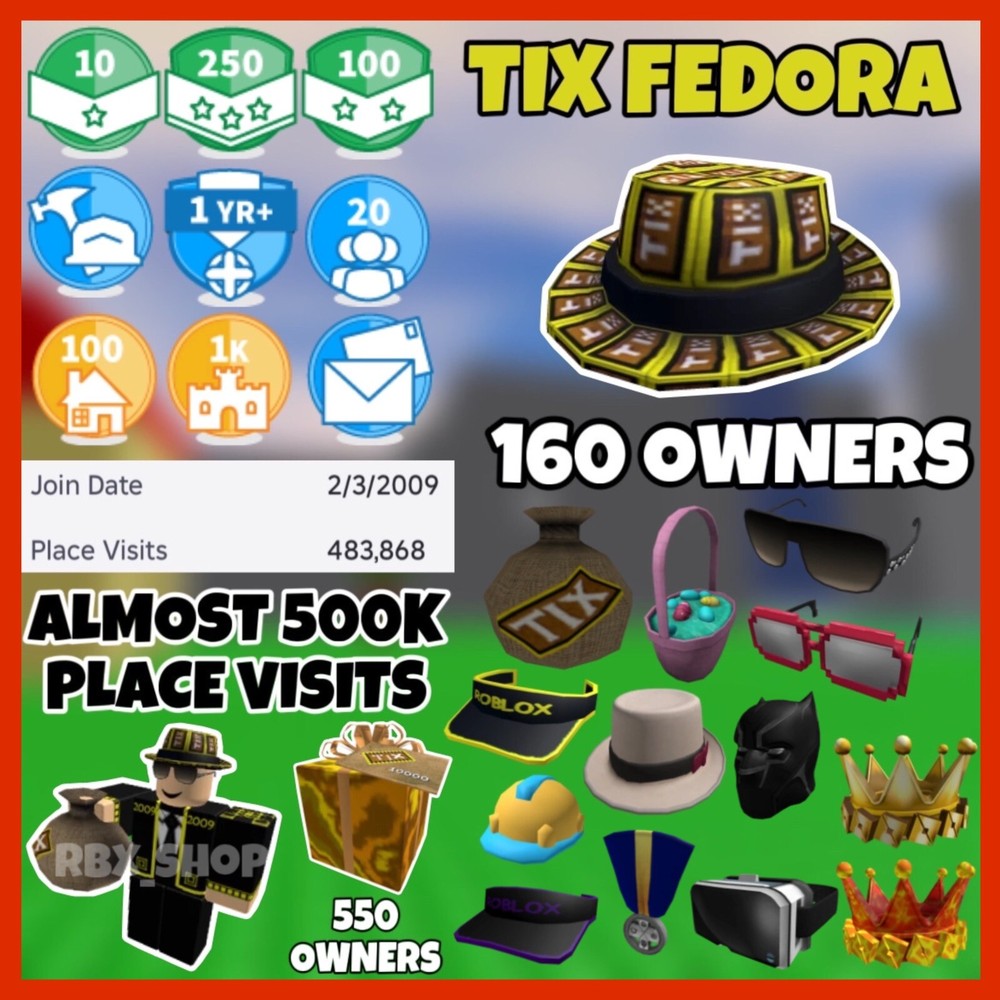 ⭐️ ROBLOX TIX FEDORA ⭐️ I 4CUSER | EXTREMELY RARE OFFSALES | UNV |