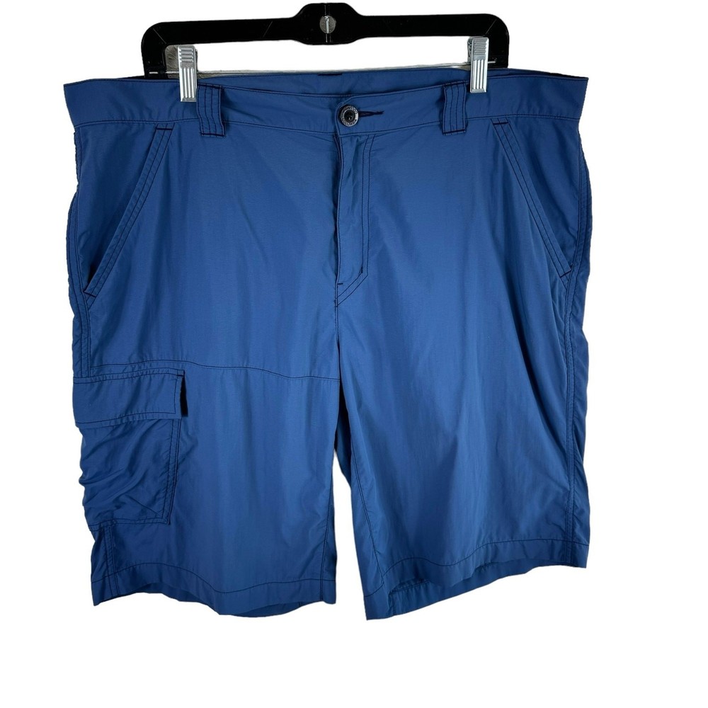 Columbia Blue Omni-Shade Lightweight Nylon Shorts Pockets Men's Size 38