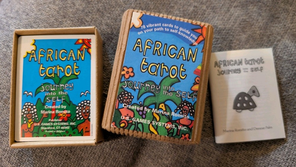 Mini Vintage Tarot Card Deck  African Tarot Journey into the Self -Marina Romito