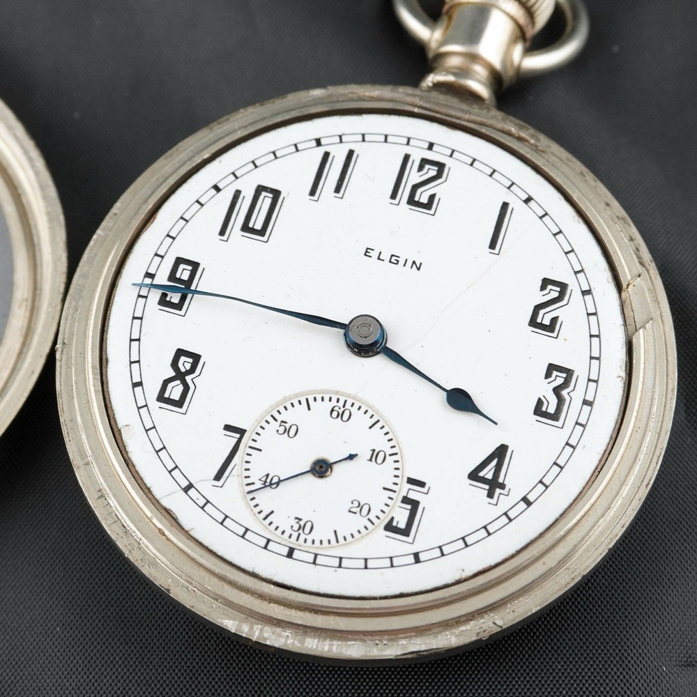 Antique Elgin Pocket Watch Size 18 Grade 218 Full Plate c.1923 Working AS IS