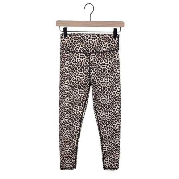 Zyia Active Leopard Print Brilliant Scrunchy What Hi-Rise 7/8 Leggings Size 6-8