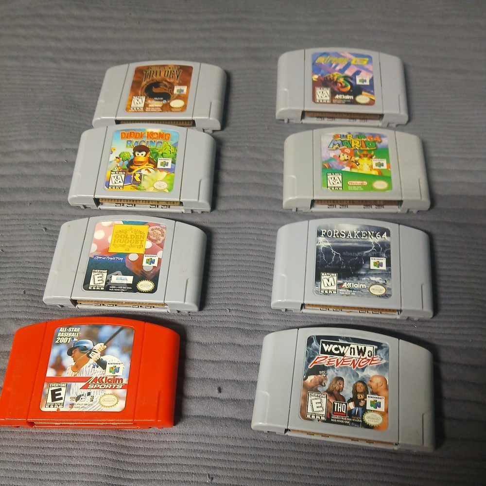 Lot Of 8 Nintendo 64 Game Cartridges , Authentic & tested N64