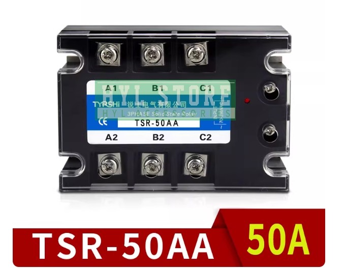 1Pcs New For Three-phase Solid State Relay TSR-50AA 50A AC Control AC