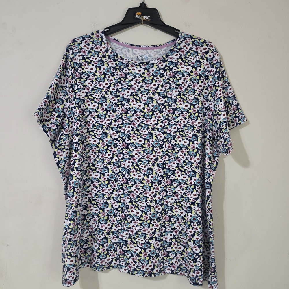 Croft & Barrow The Classic Tee Women's Plus Size 2X Short Sleeve Floral Print