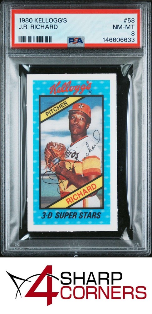 1980 Kellogg's #58 J.r. Richard Astros Psa 8Get unbeatable industry-low consignment rates at 4SC!