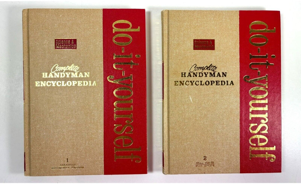 Vintage 1983 Do-It-Yourself Handyman Encyclopedia Vol 1 & 2 Hardcover Set