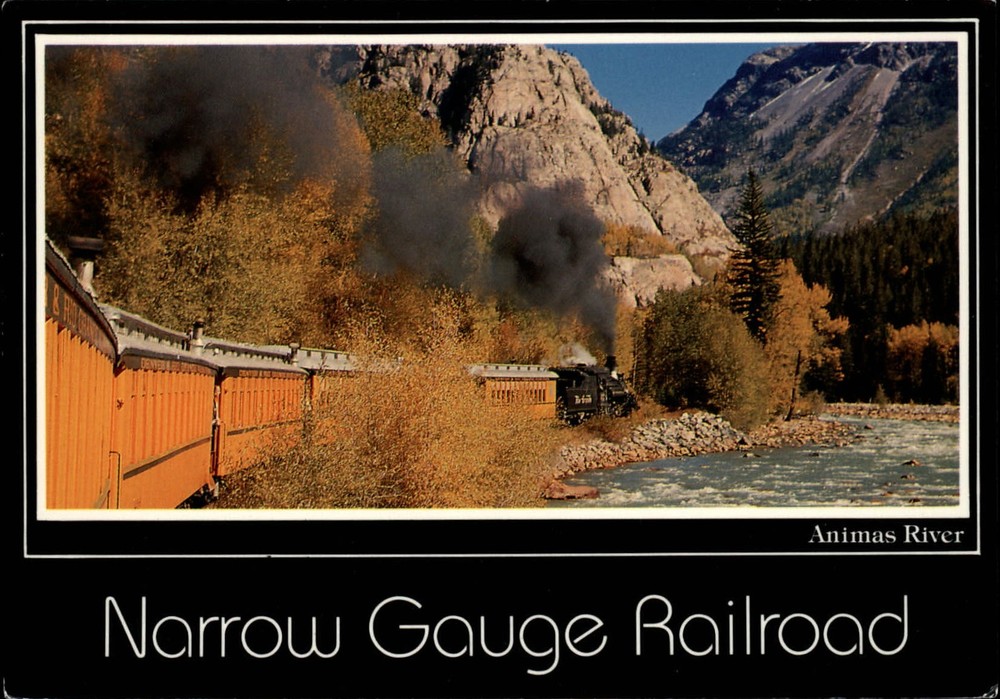 Durango Silverton Narrow Gauge Railroad Train Colorado ~ vintage postcard