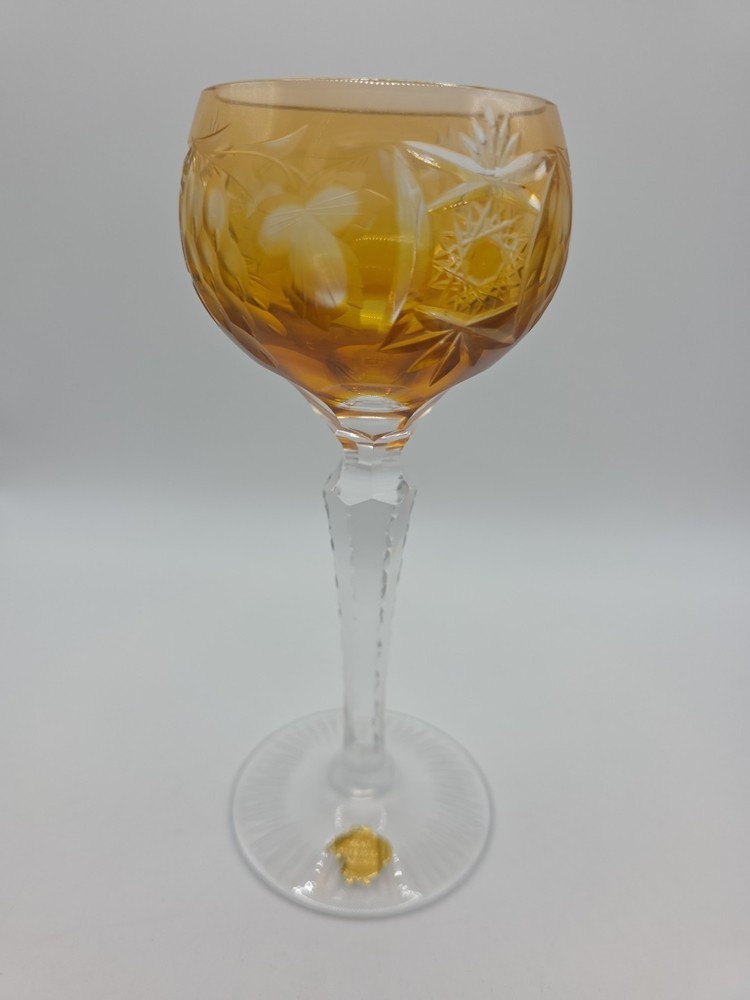 Nachtmann TRAUBE Wine Cordial Crystal Amber Yellow Crystal Bleikristall Germany