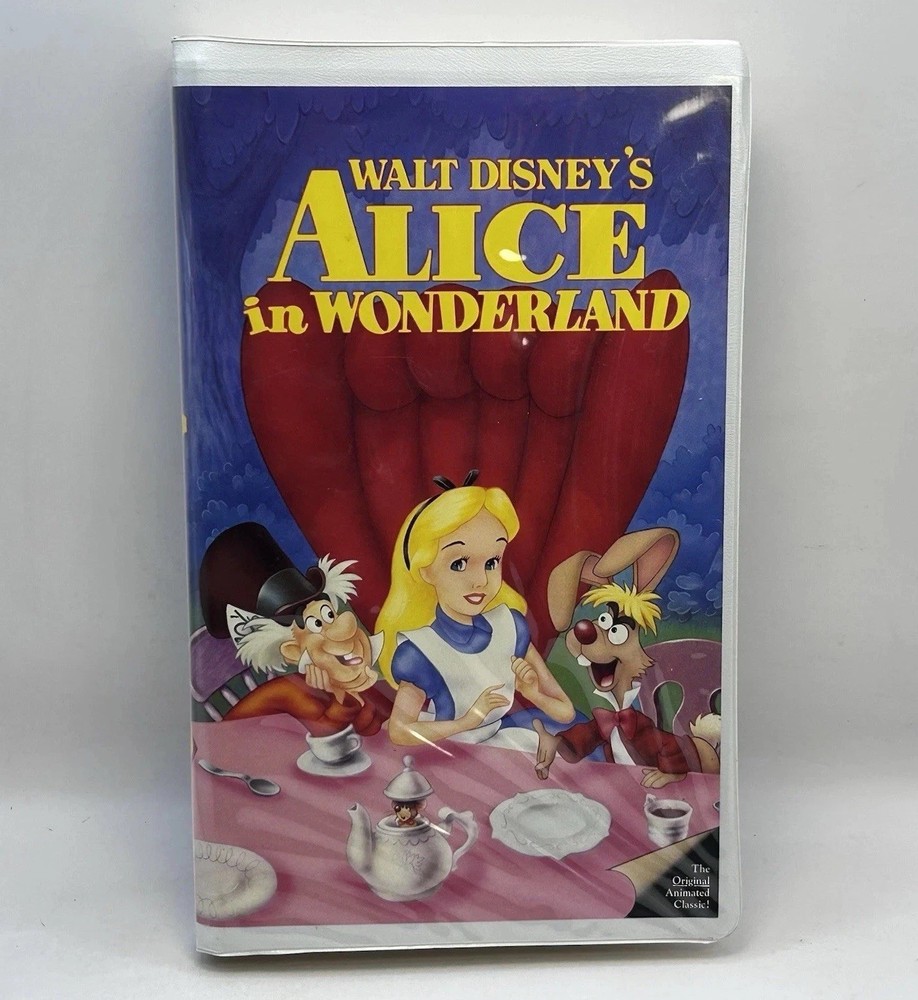 Alice in Wonderland VHS Disney Video Tape Black Diamond Clamshell Nearly New!
