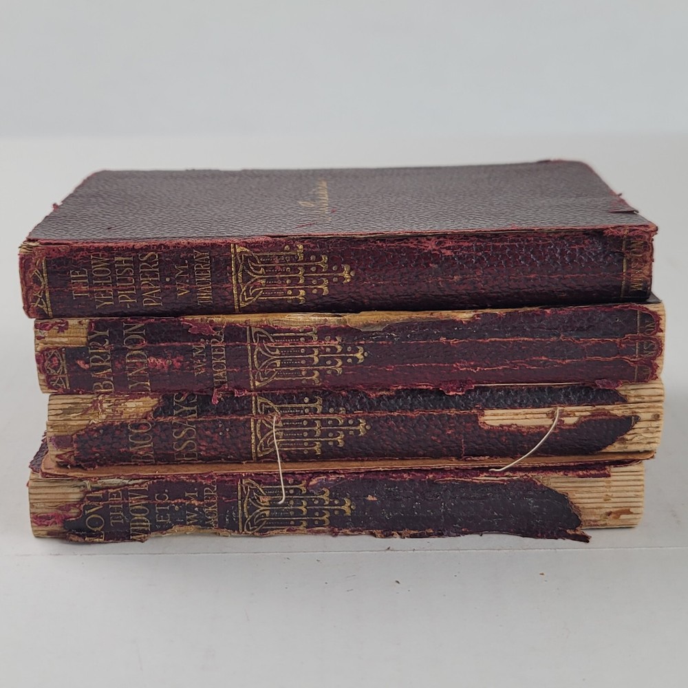 Vintage W M Thackeray & Francis Bacon Book Lot - 1800s John C Winston Set of 4