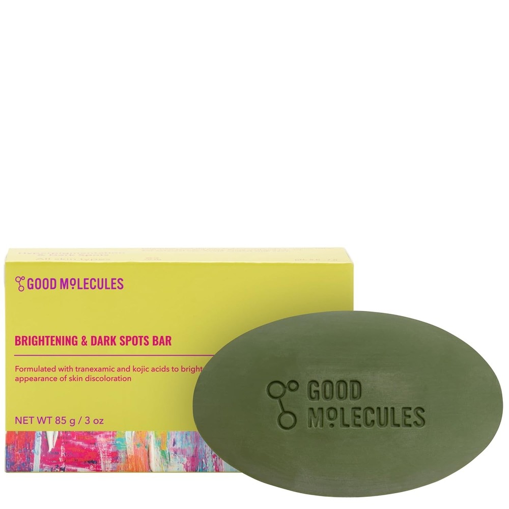 Good Molecules Brightening & Dark Spots Bar - Soap Free Face and Body -...