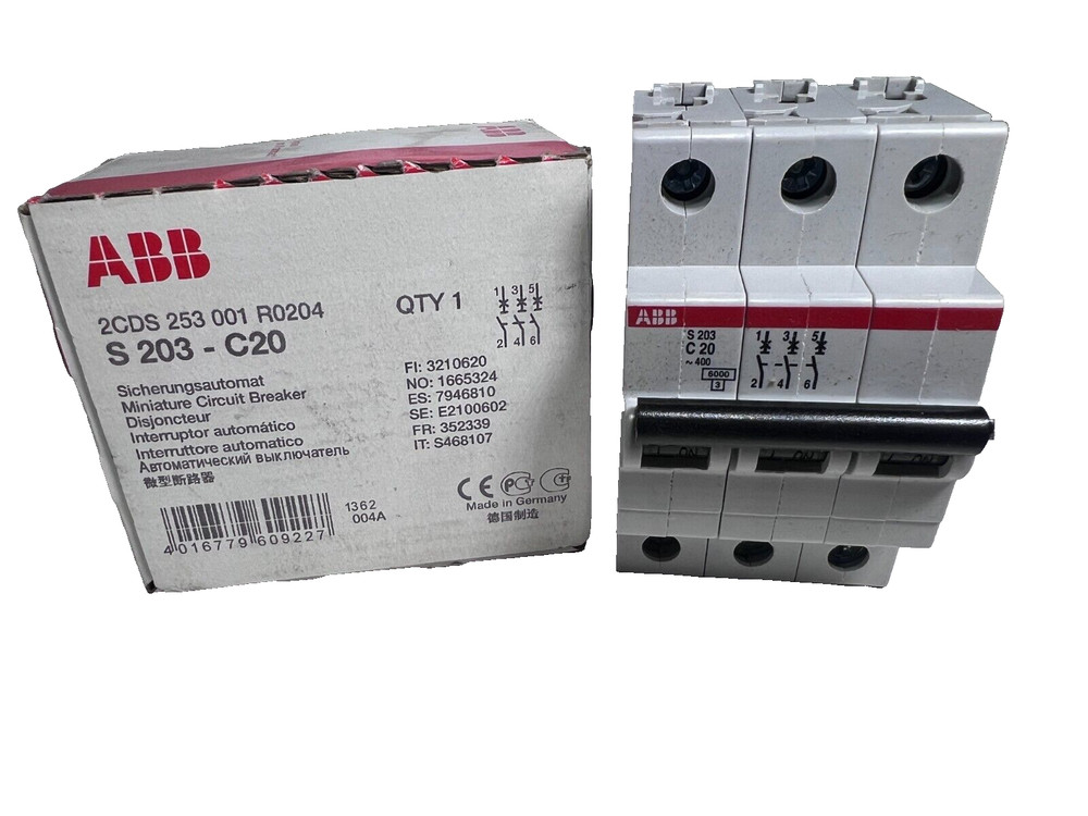 1pc new ABB S203-C20 Circuit Breaker 2CDS253001R0204