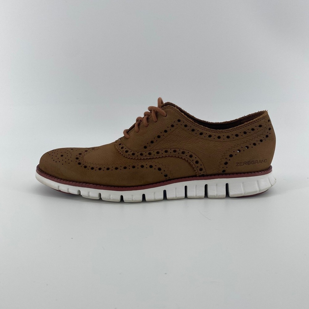 Cole Haan Zerogrand Wingtip Oxford Mens 11M British Tan Leather Shoes C29771